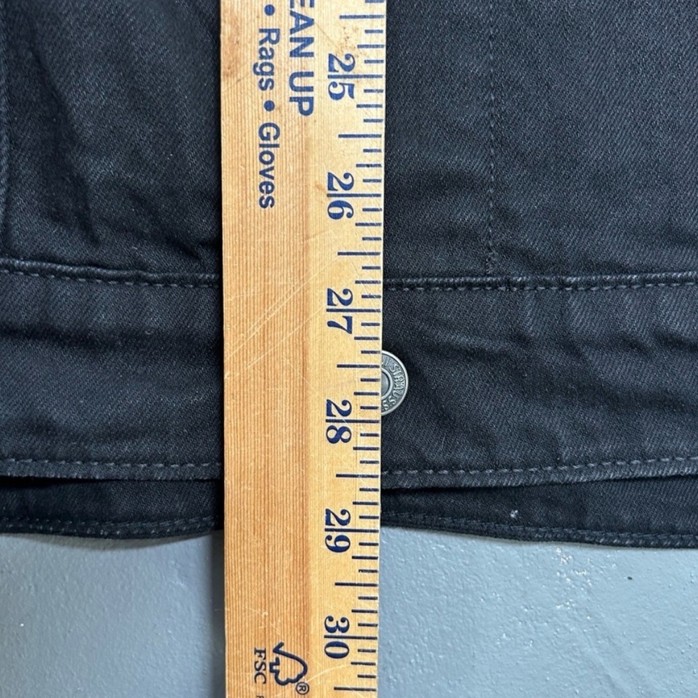 Levi’s Military Jean Jacket Mens X-Large black commuter hidden hood denim Pocket - Picture 4 of 4